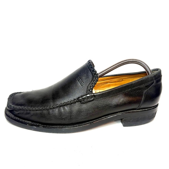 Balenciaga Italian Black Leather Driving Loafer | 9 main image 7